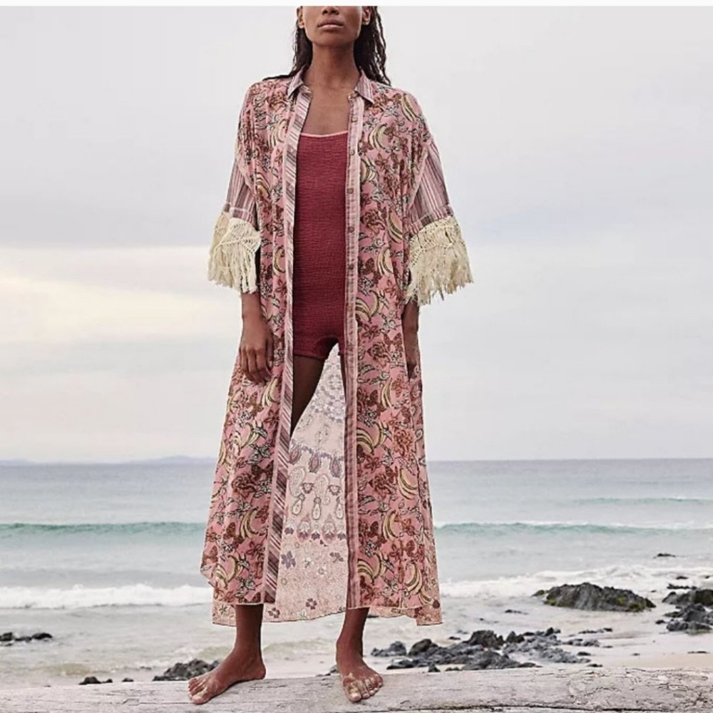 Free people☀️ gorgeous Watching waves kimono - Picture 1 of 4